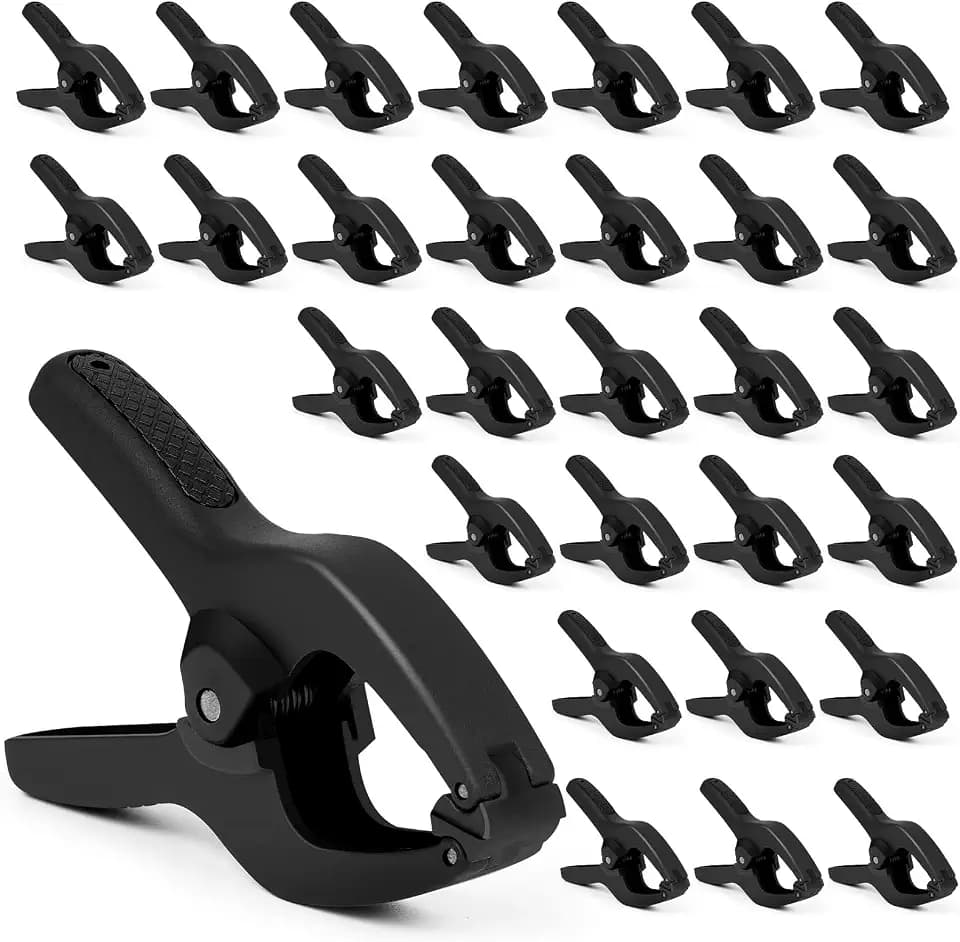 ACOSEA 30 Pcs 3.5 Inch Black Small Spring Clamps