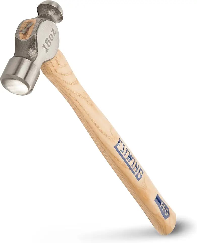 ESTWING Sure Strike Ball Peen Hammer, 16 oz Mechanic Hammer, MRW16BP
