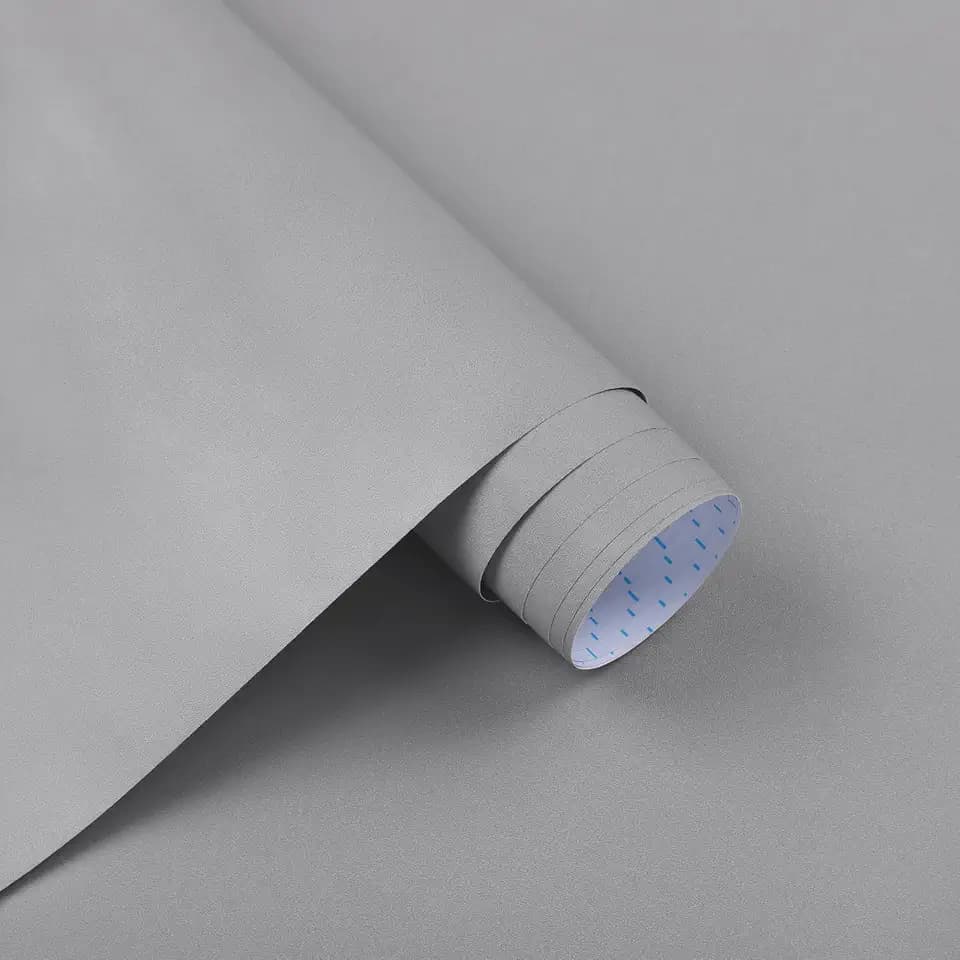 Peel and Stick Wallpaper Solid Color Grey Contact Paper Matte Wallpaper for Bedroom Bathroom Modern Wall Paper Removable Self-Adhesive Kitchen Wall Decor Vinyl Roll 17.3" x 394"