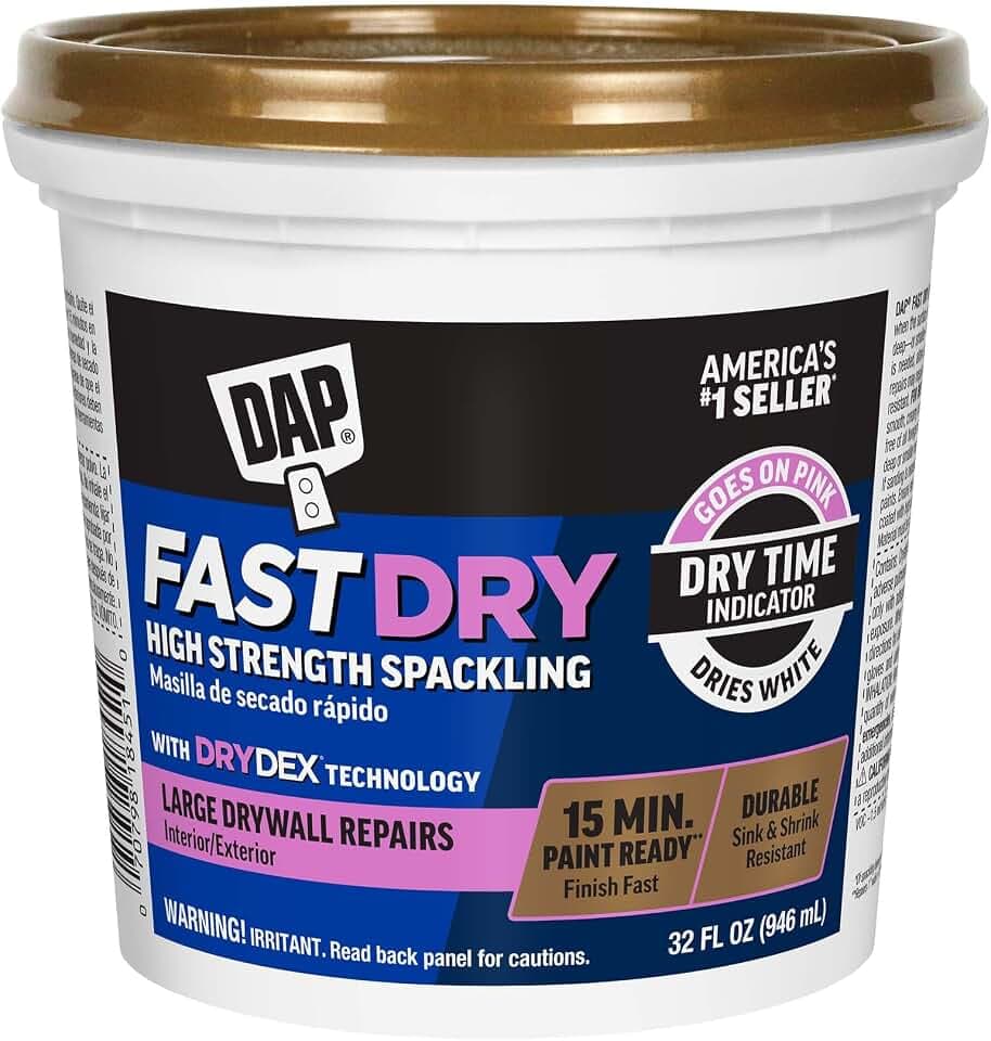 DAP Fast Dry High Strength Spackling with DryDex Technology, Pink/White, 32 oz (7079818451)