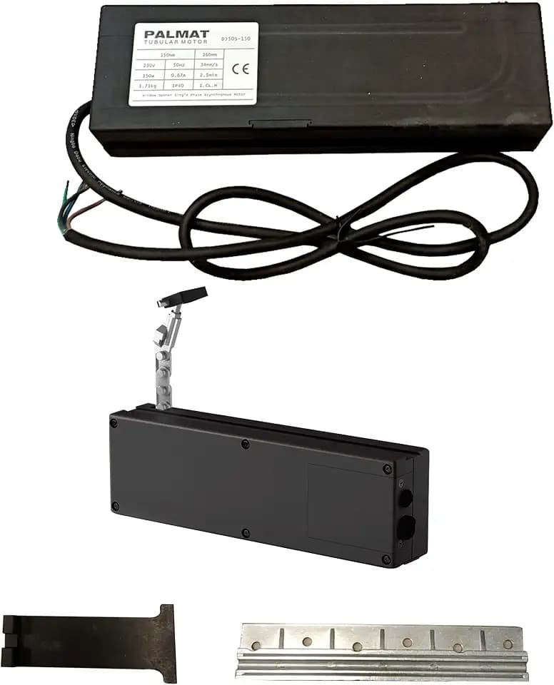 PALMAT – Elektronischer Fensteröffner mit Kettenantrieb, Geeignet für Schiebe-, Flügel- und Dachfenster, Für Zuhause oder das Büro, Für schwer zugängliche Fenster, Schwarz (Kettenantrieb)