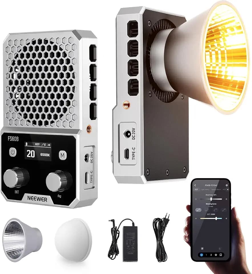 NEEWER FS60B 60W 2700K–6500K zweifarbige LED Videoleuchte mit App Steuerung