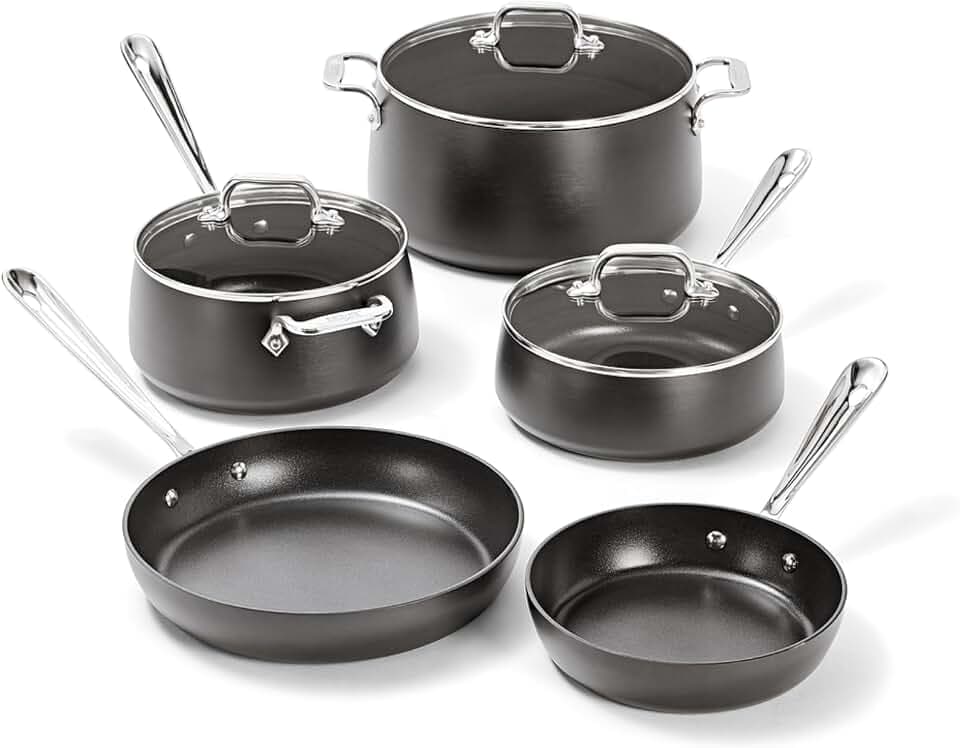 All-Clad HA1® Nonstick 8-Piece Pots & Pans Set, Induction Ready