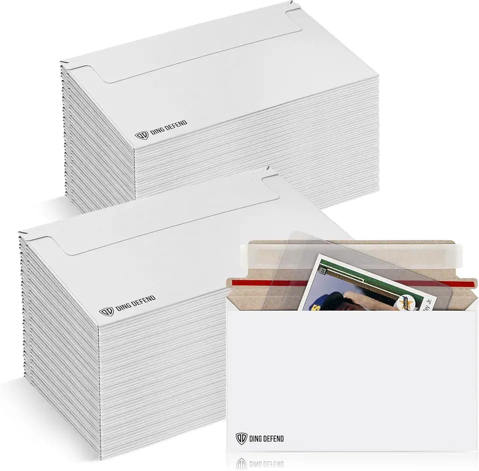 110-Pack Card Shipping Envelopes - 7 x 4.35 Inches Trading Cards Self-Adhesive Mailers, Perfect Fit for Semi-Rigid Sleeves, Toploaders & Ding Defend Protectors - Hobby Mailing Supplies