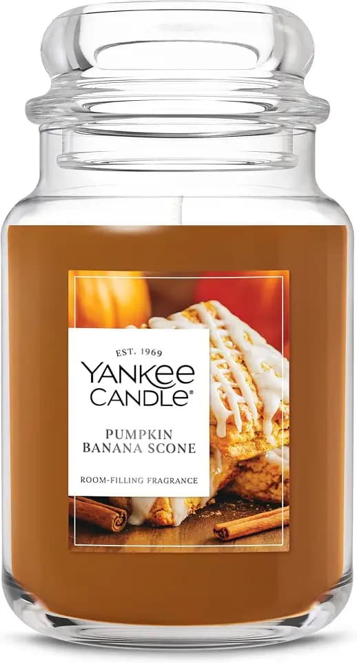 Yankee Candle Pumpkin Banana Scone Scented Candle, 22oz Large Jar