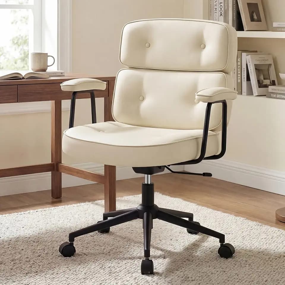 Ergonomic Leather Office Chair, High Back Executive Desk Chair