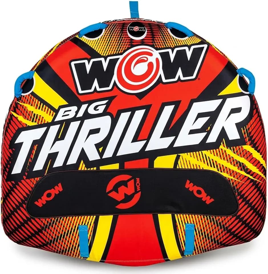 Wow Sports Thriller Towable Deck Tube for Boating Adults, Tubing Boat Inflatable for Water Sports