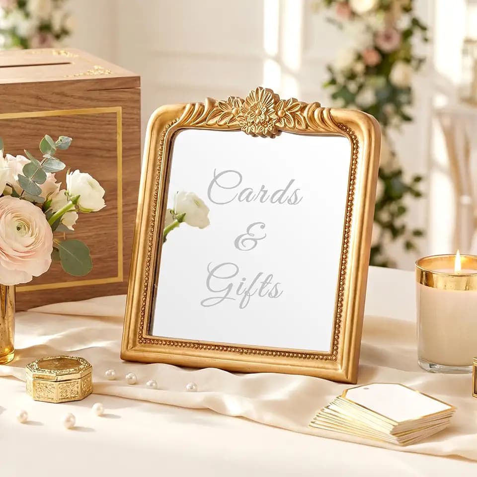 Bucherry Elegant Wedding Cards & Gifts Sign