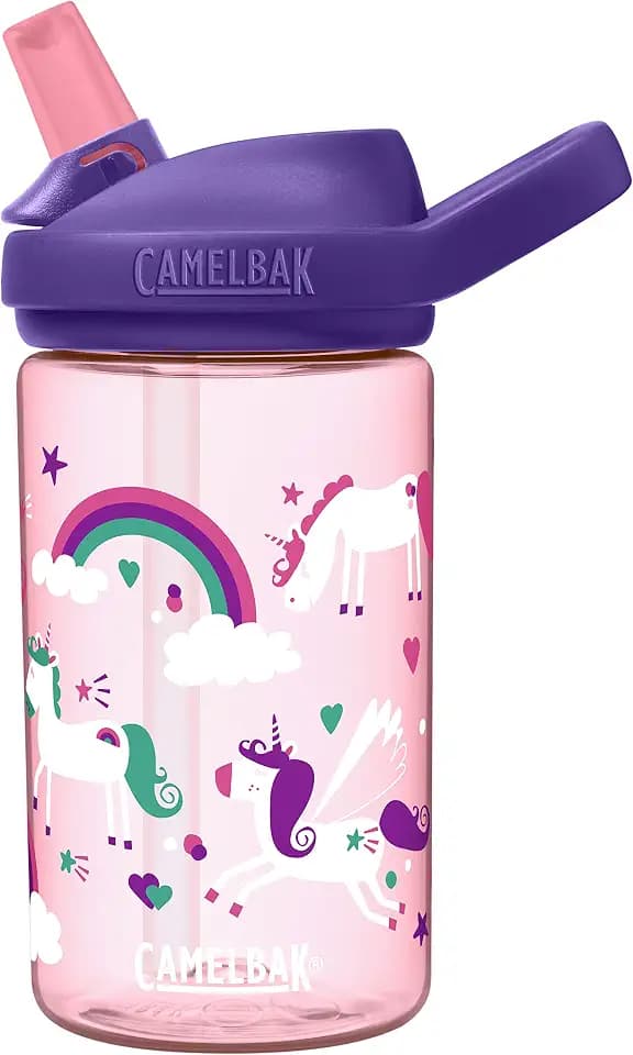 CamelBak Eddy+ Kids Water Bottle with Bite Valve Straw, Leak‑Resistant Easy Sip Design for Everyday Hydration, 14oz