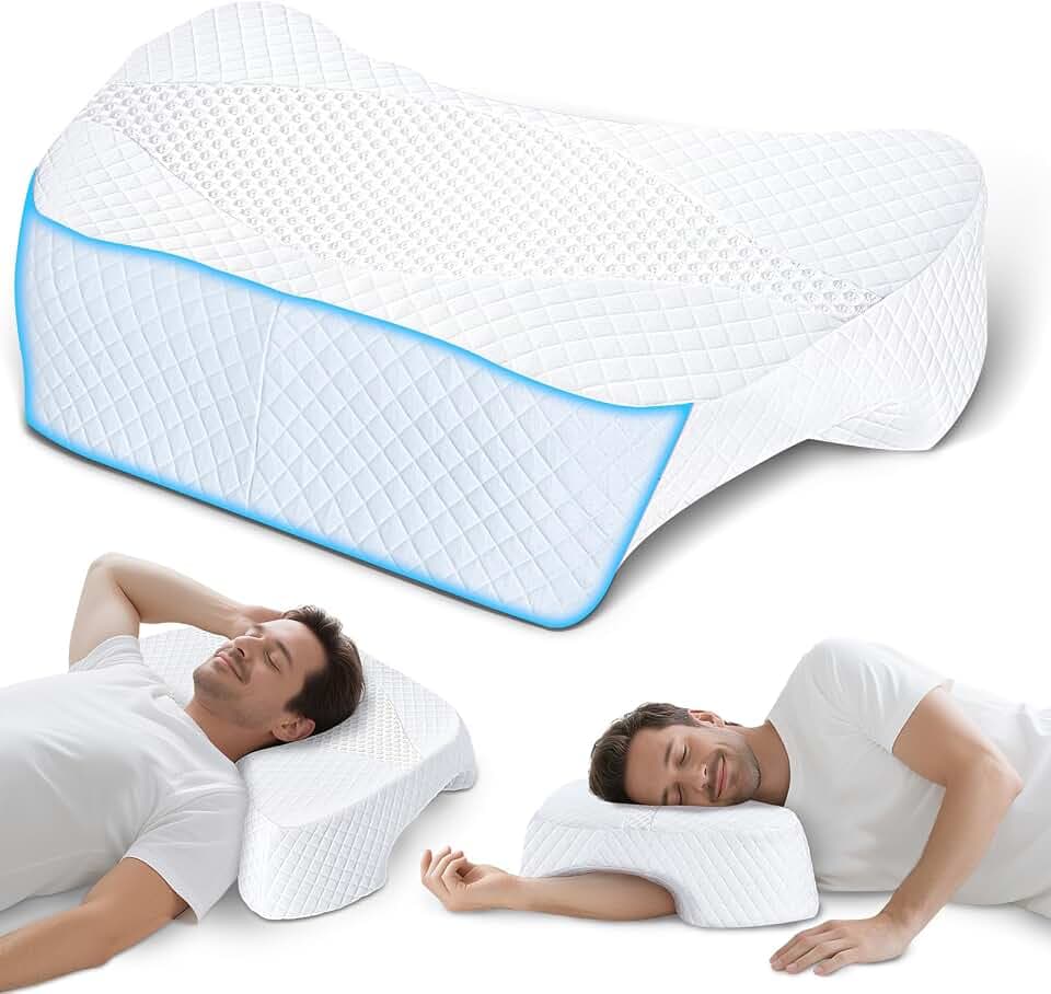 Side Sleeper Pillow with Arm Hole, Shoulder Relief System for Rotator Cuff