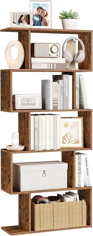 VASAGLE 5-Tier Bookcase, Open Storage, 27.6 x 9.4 x 62.6 Inches