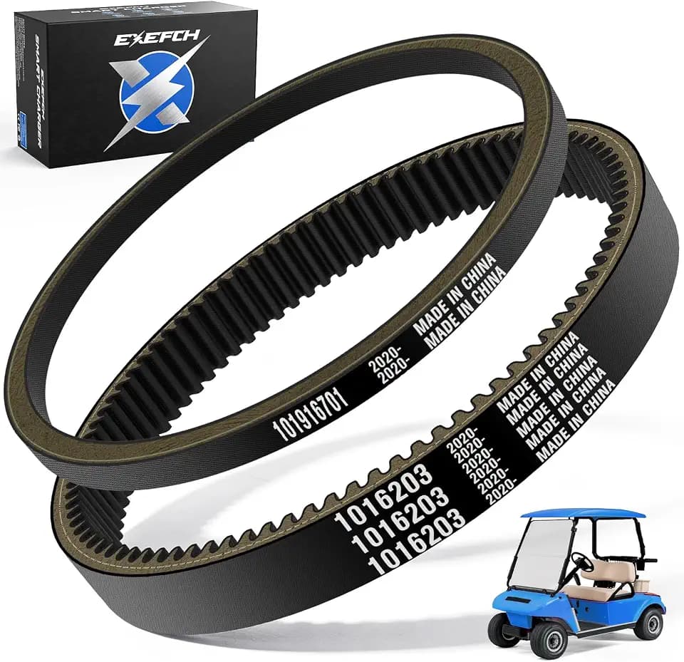 Clutch Drive Belt & Starter Generator Belt Kit for Club Car DS 1997-Up & Precedent 2004-Up Gas Golf Cart, Compatible with FE290, FE350, and Kawasaki OHV Engine, Replaces OEM 101916701 1016203