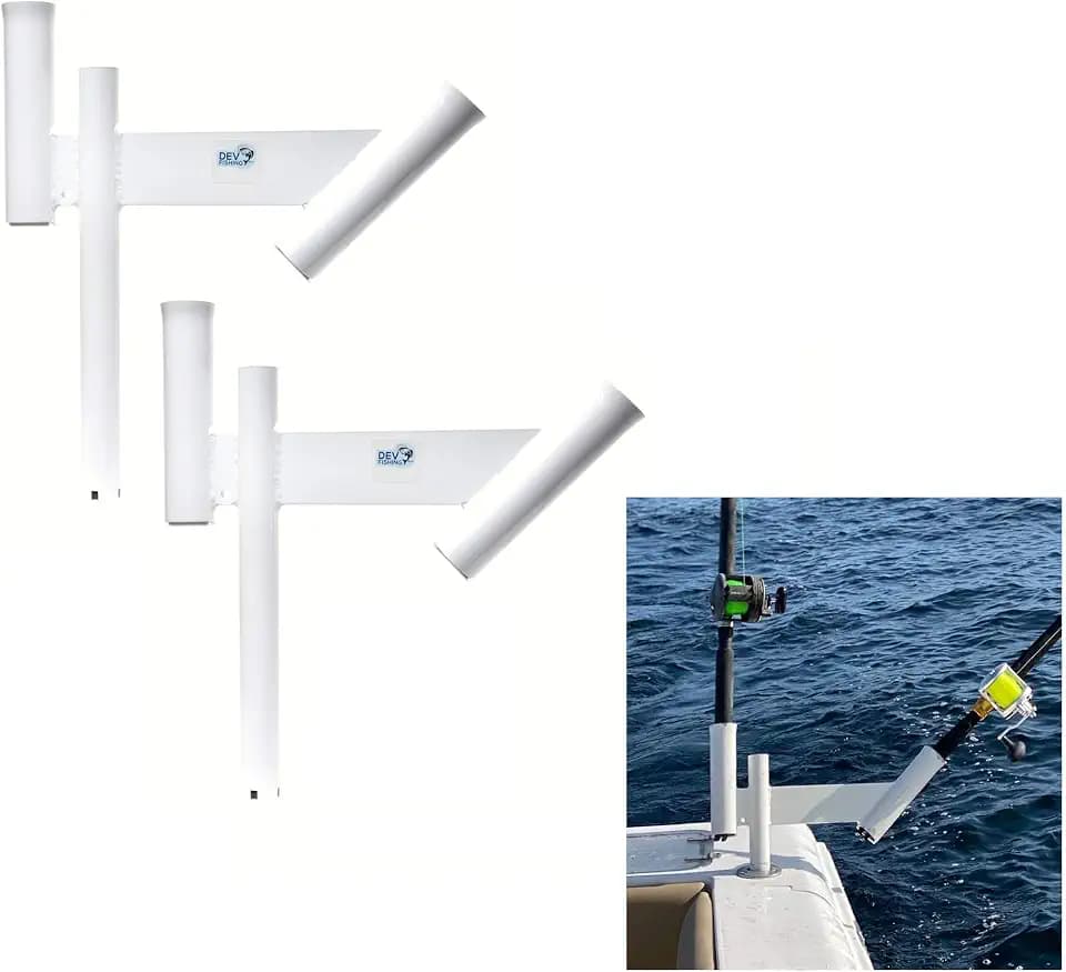 Glide Gear Dual Offset Fishing Rod Spreader Outrigger Boat Trolling Holder