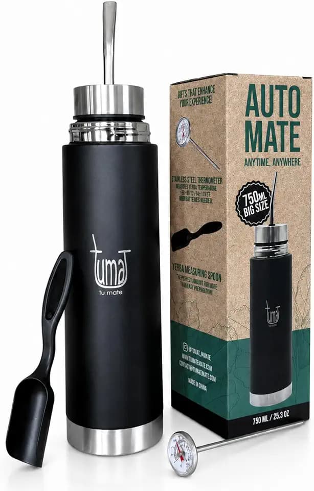 Tuma Tu Mate Automate Self-Serving Yerba Mate Kit, Thermo - Mate Cup 750ml