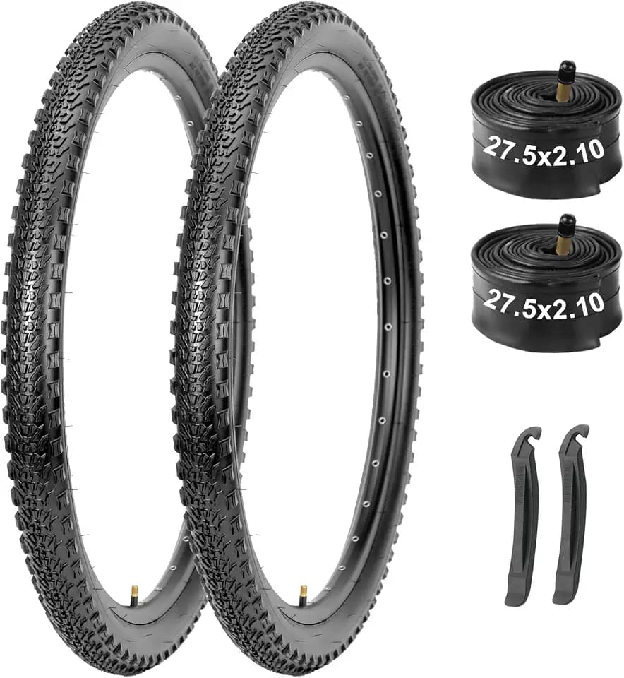 2-Pack 26/27.5/29-Inch Mountain Bike Tires & Tubes Set, Heavy-Duty