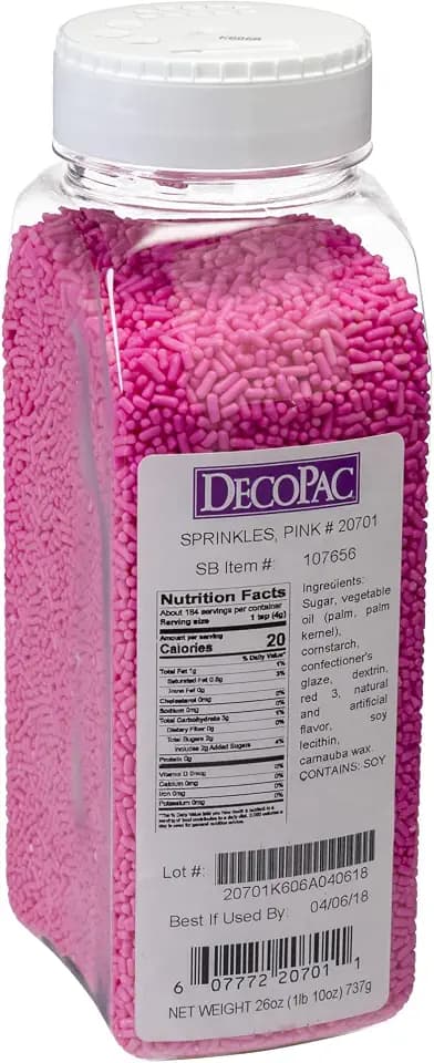 Pink Sprinkles for Baking | Cake & Cookie Decorating | 26 oz