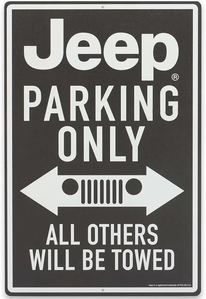 Jeep Parking Only Metal Sign