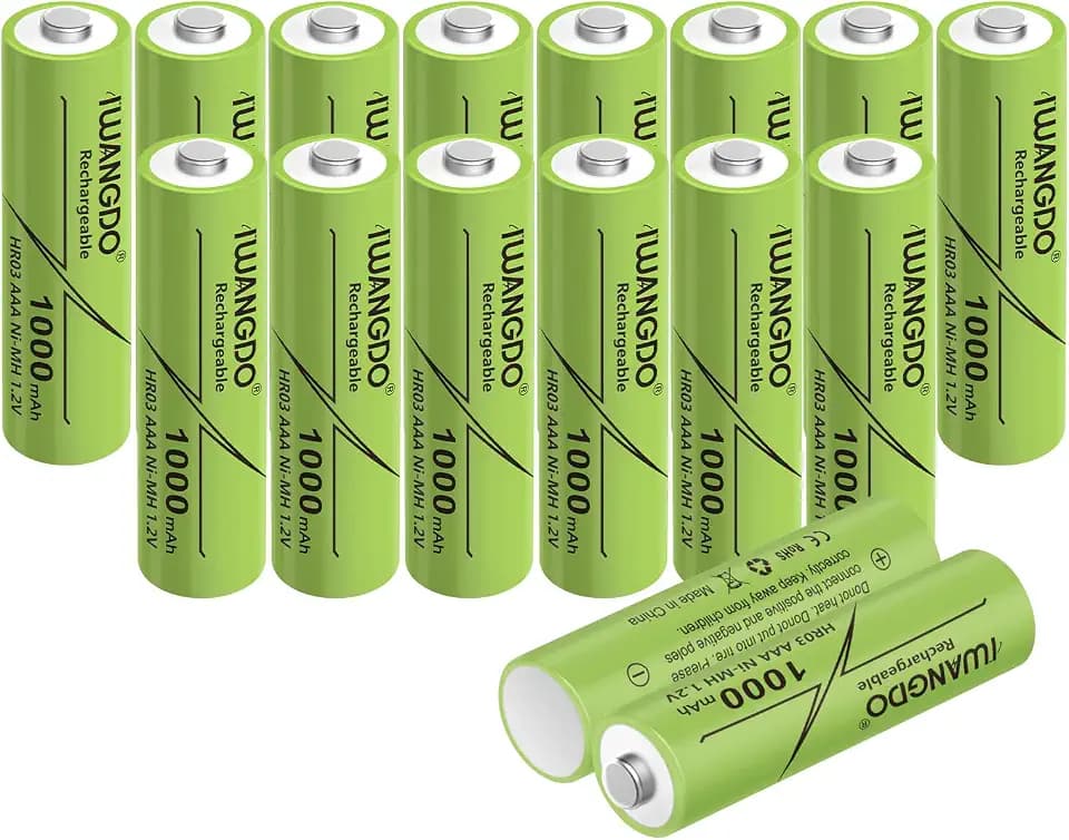 Wiederaufladbare AAA-Batterien, 300 mAh, wiederaufladbar, AAA-Batterien, HR03,vorgeladen, 16 Stück