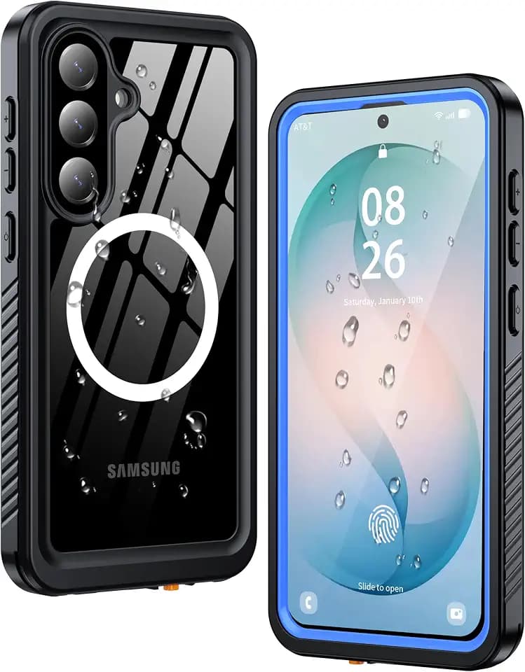 ANTSHARE IP68 Waterproof Case for Samsung Galaxy S26 Plus, Blue/Clear