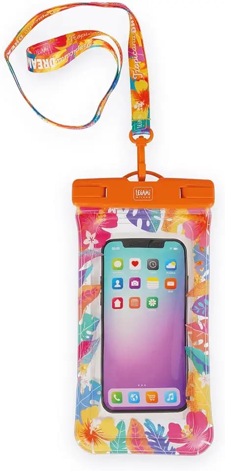 Legami – wasserdichte Handytasche, schwimmfähig für Smartphones, wasserdichte Hülle, hermetischer Verschluss, Touchscreen, Unterwasserhülle für Bildschirme bis max. 6,5", 11,5 x 2,2 x 1,5 cm
