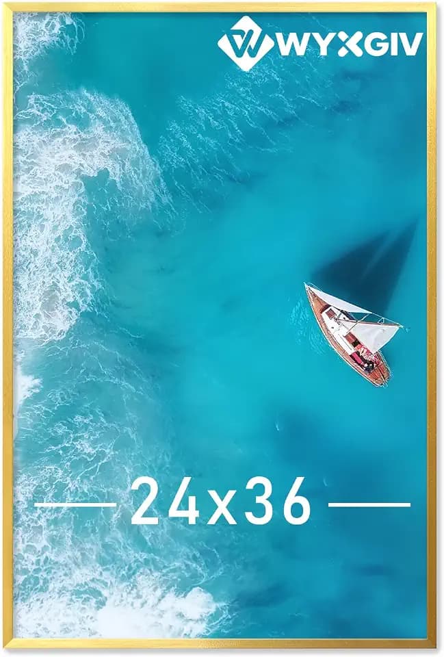 Gold 24x36 Picture Frame Lightweight yet Durable Frame Wall Hanging
