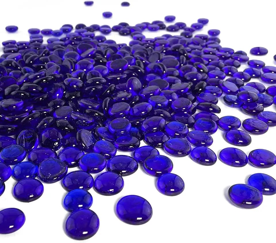 Glass Beads for Vases, Glass Marbles, Blue Beads, Blue Gems, 10 LB 1000 PC