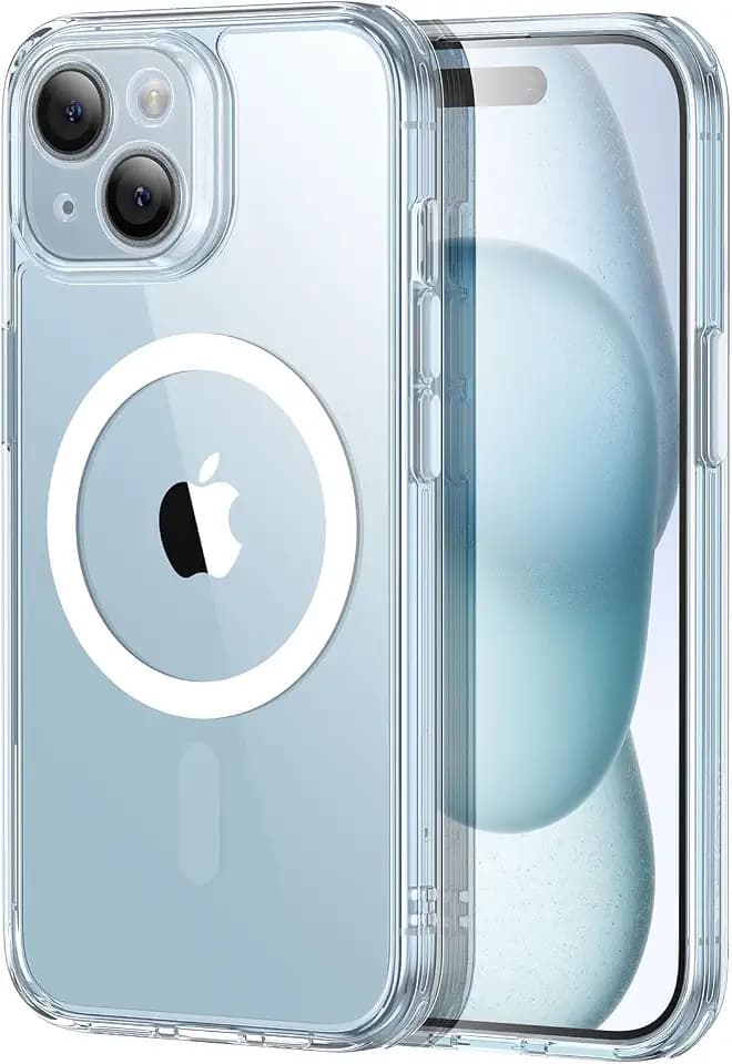 ESR for iPhone 15 Plus Case, Translucent Matte Case, Compatible with MagSafe, Military-Grade Protection, Classic Series,Clear Blue