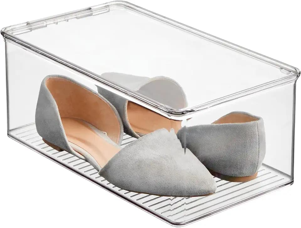 iDesign Stackable Shoe Box, Clear