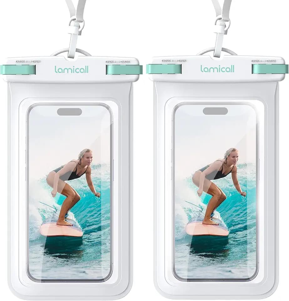 Lamicall 2 Pack Green White Cell Phone Bag, for Mother Mom Father Teens