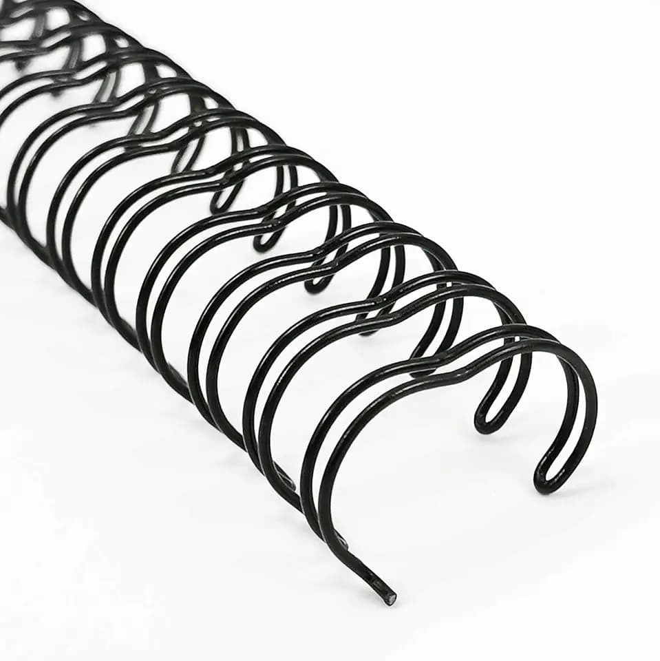 Rayson Wire Binding Spines, 1/2" 3:1 Pitch, 32-Loop Black, 100 Pack