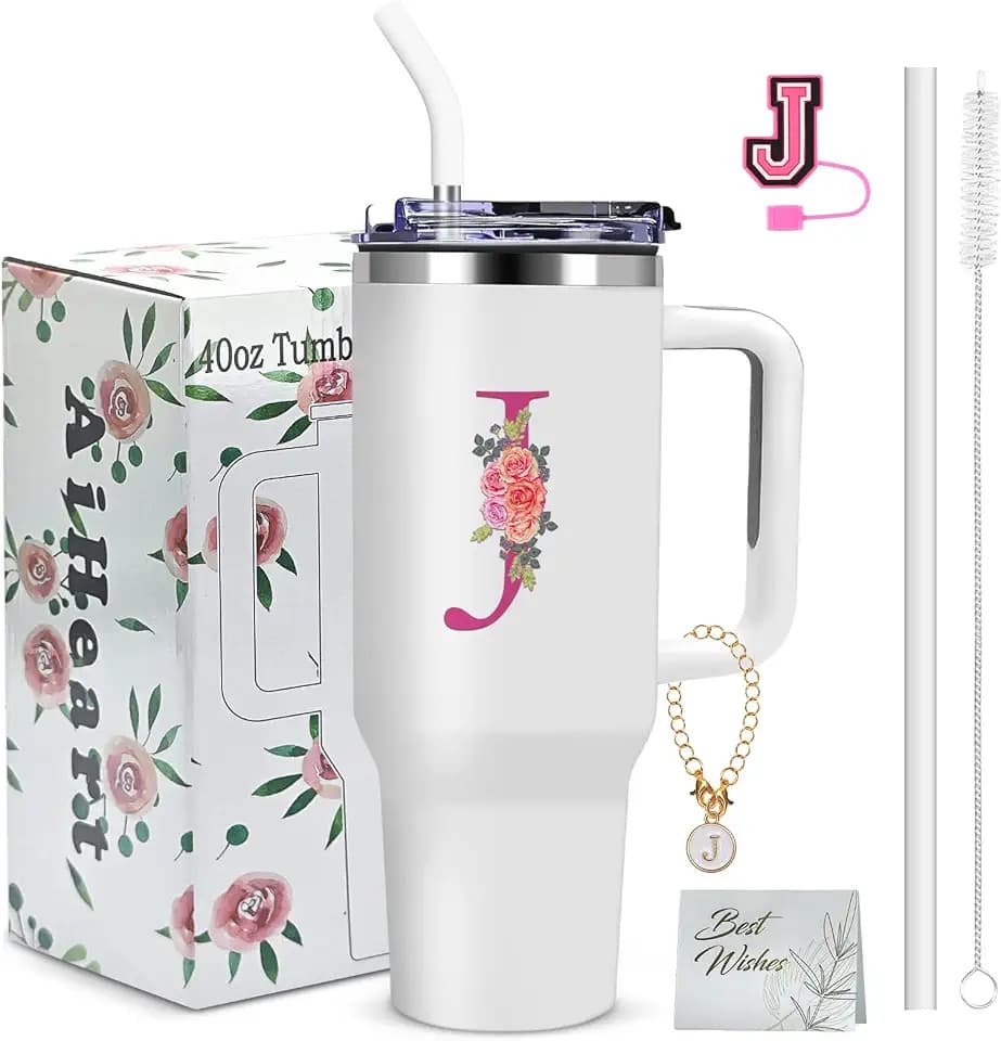 Monogrammed Gifts for Women,Gifts for Women,40oz Initial Tumbler