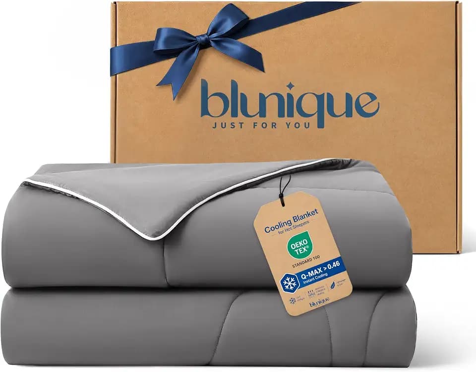 Cooling Comforter for Hot Sleepers, King 106x90 inches Grey