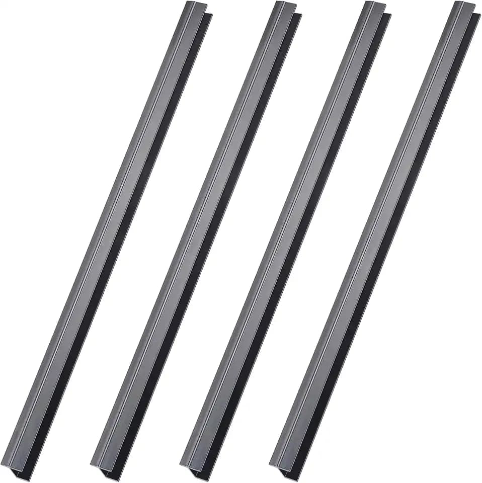 Tenare 4 Pieces Hanging File Rails PVC Black File Rails Hanging System Keeping Your Folders Neat and Organized(3/4 Inch Drawer Sides 15.8 Inch Long)