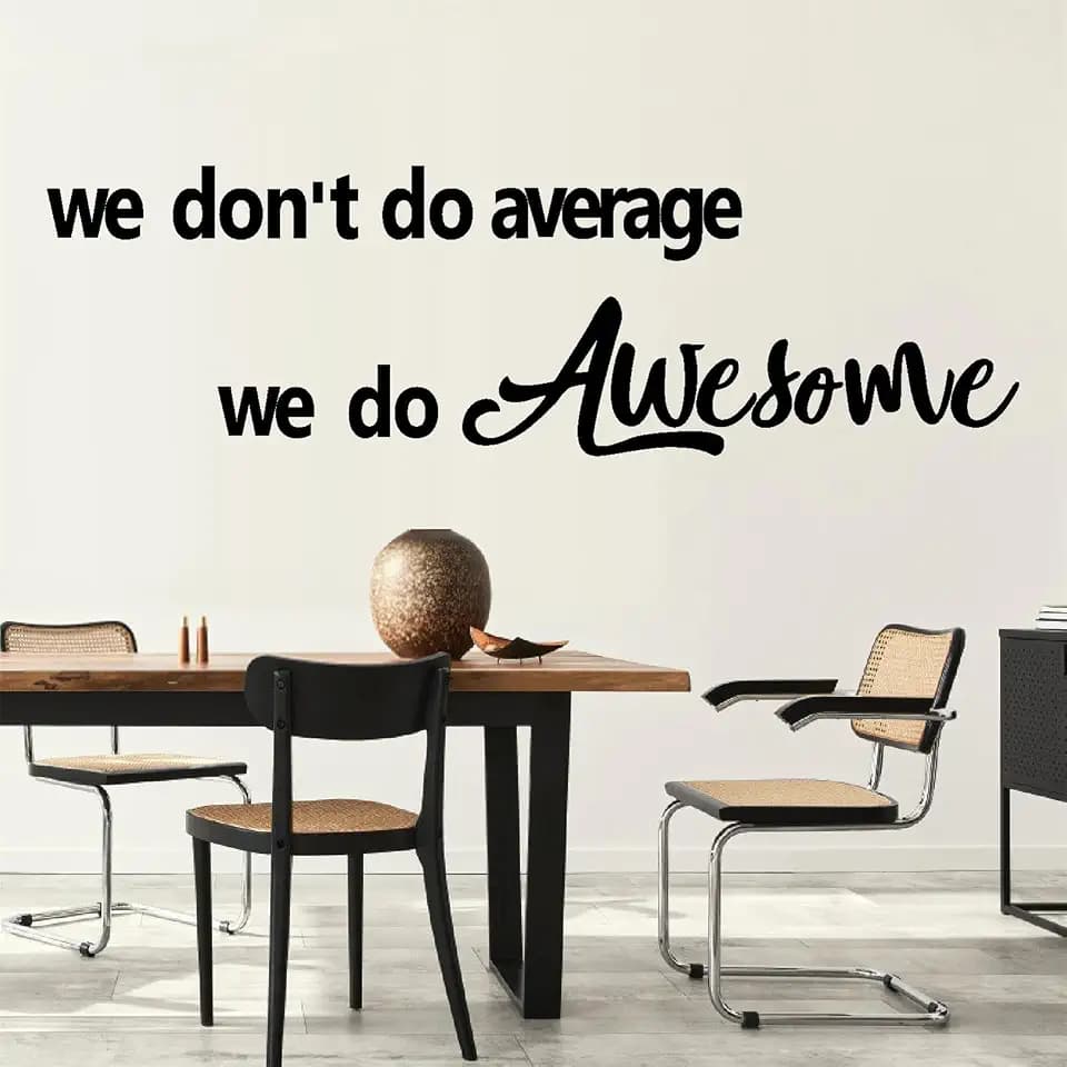 Vinyl Office Wall Decal Gym Inspirational Work Quotes Wall Decals Motivational Work Stickers Black Lettering Decals Inspirational Art Stickers for Company Office School Classroom Decor