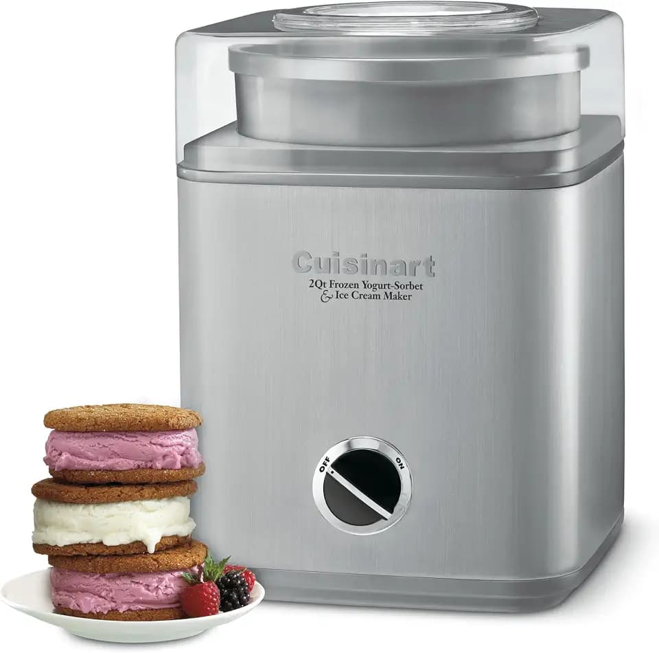 Cuisinart Ice Cream Maker Machine, Fully Automatic, 2 qt, ICE-30BCP1ES