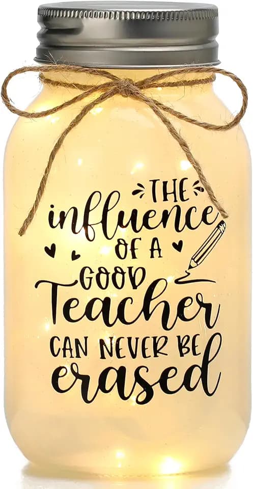 Teacher Appreciation Gift, Mason Jar Night Lights for Teachers, Graduation Thank You Gifts, Teachers Appreciation Week Gift, Christmas Birthday Teacher Gifts for Women