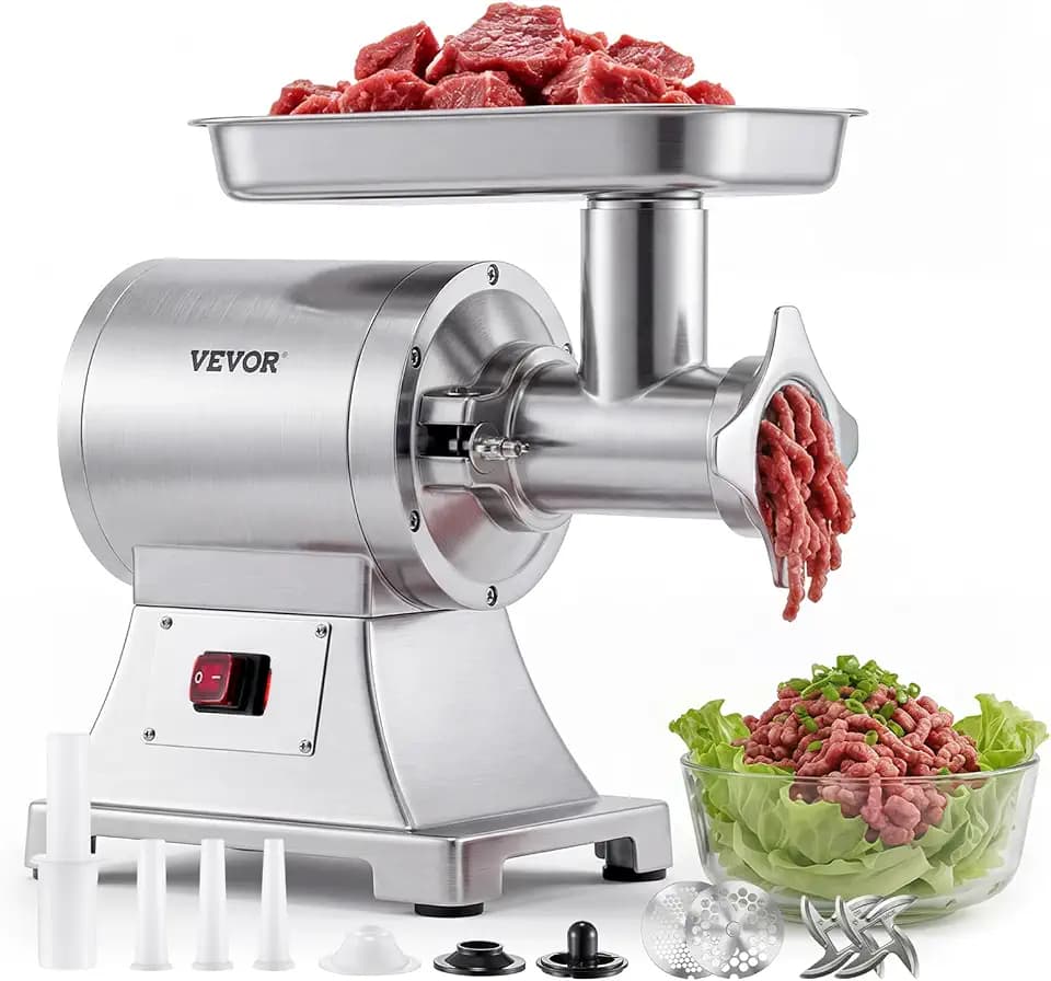 VEVOR Commercial Meat Grinder, 550LB/h 1100W Electric Meat Mincer, ETL Approved Heavy Duty Industrial Meat Mincer Machine