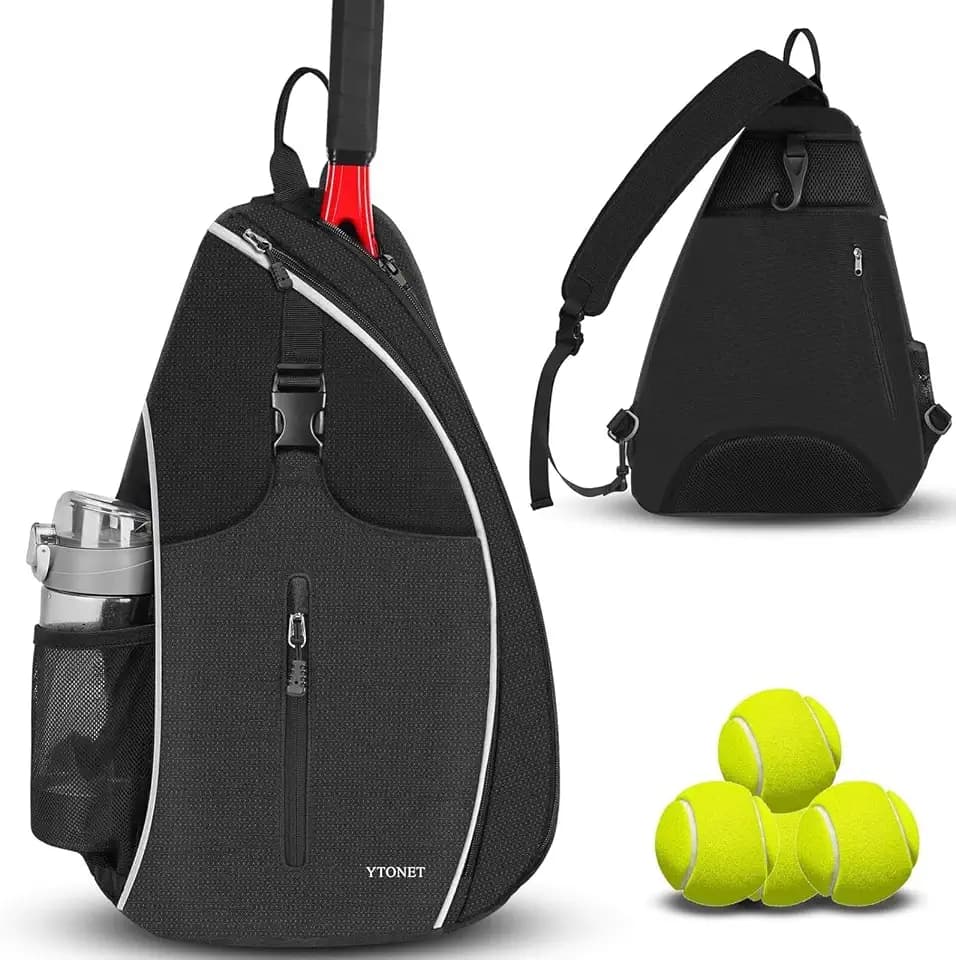 Ytonet Tennis Bag, Tennis Sling Backpack Crossbody for Men Women