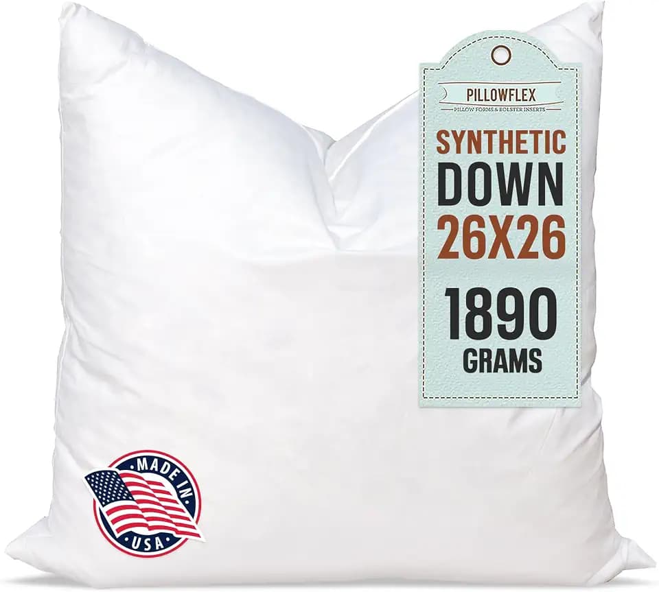 Pillowflex Synthetic Down Pillow Insert 26x26 in - Karate Chop Pillow