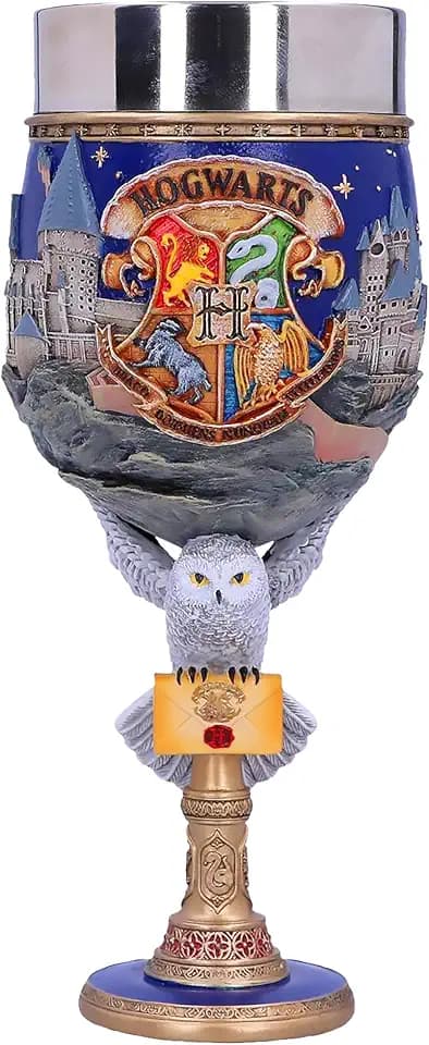 Nemesis Now Harry Potter Goblet, Hand Painted Harry Potter Collectible Chalice, Wizarding Wrold Cup, Ideal Gift for Potterheads - Hogwarts