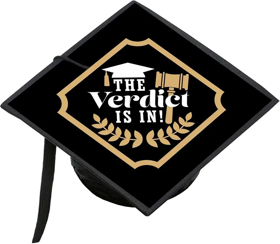 Big Dot of Happiness Law School Grad - Future Lawyer Graduation Cap Decorations Kit - Grad Cap Cover