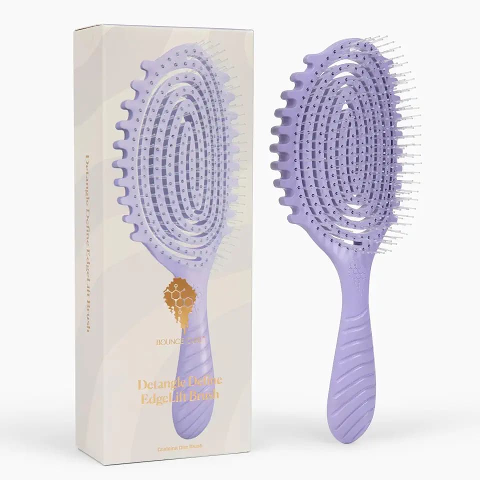 Bounce Curl Detangle Define EdgeLift Brush - Lavender