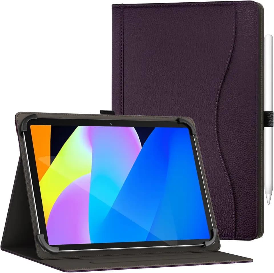 Universal Hülle für 10,1 Zoll Tablet/Android Tablet 10 Zoll | Multi-Angle Stand PU Leder Folio Schutzhülle für 9,6-11 Zoll Tablet/ Whitedeer/Laptok/Lenovo/DOOGEE U11 Pro/Blackview/Hcjip