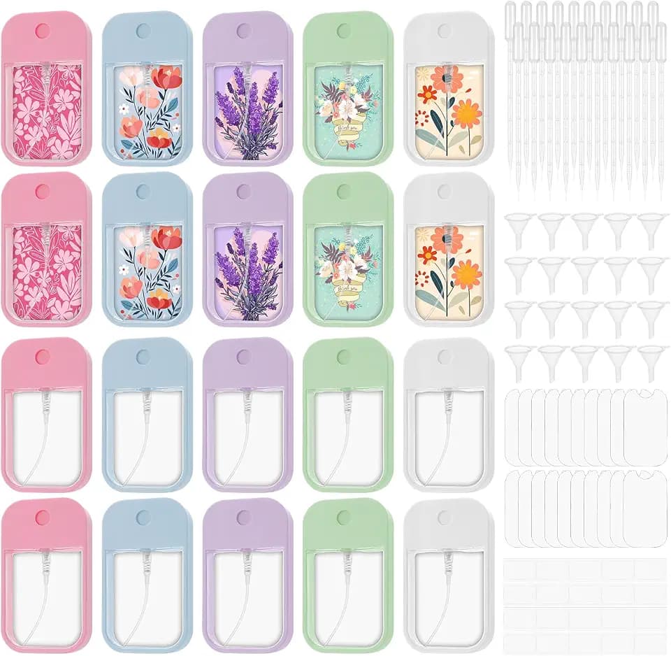 20 Pack Sublimation Blanks Card Perfume Spray Bottle, 45 ml