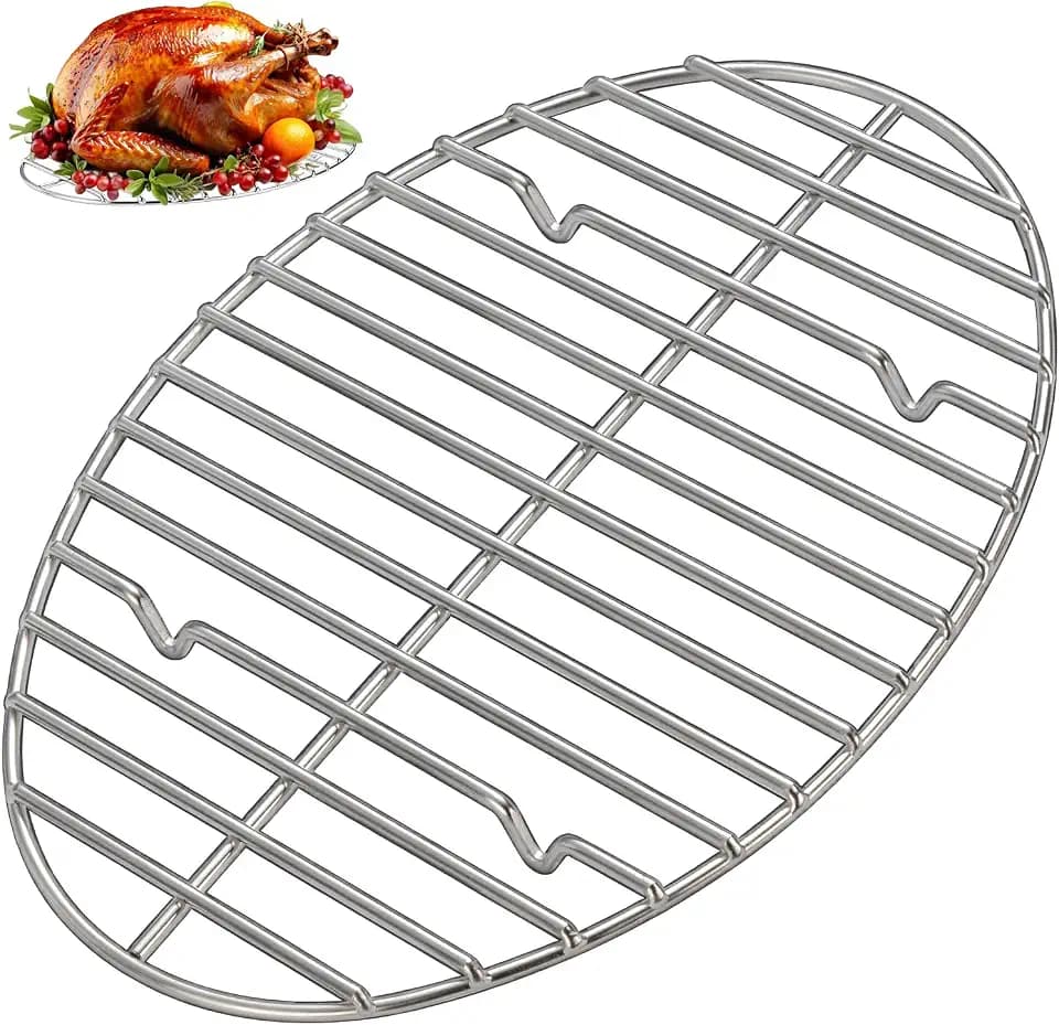 12.4" Oval Stainless Steel Roasting Rack/Cooling Rack