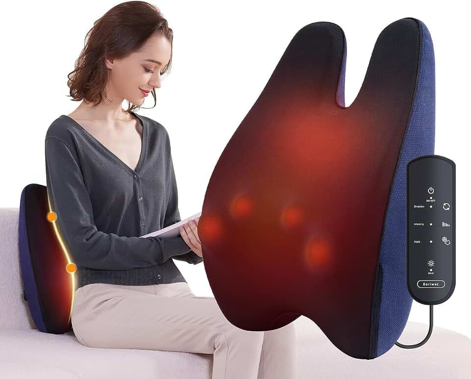 Nackenmassagegerät mit Wärme, Shiatsu Massagegerät Rückenmassagegerät mit 3D Massage, Elektrische Massagekissen für Nacken, Rücken, Schulter, Körper Entspannung, Geschenke für Männer Frauen