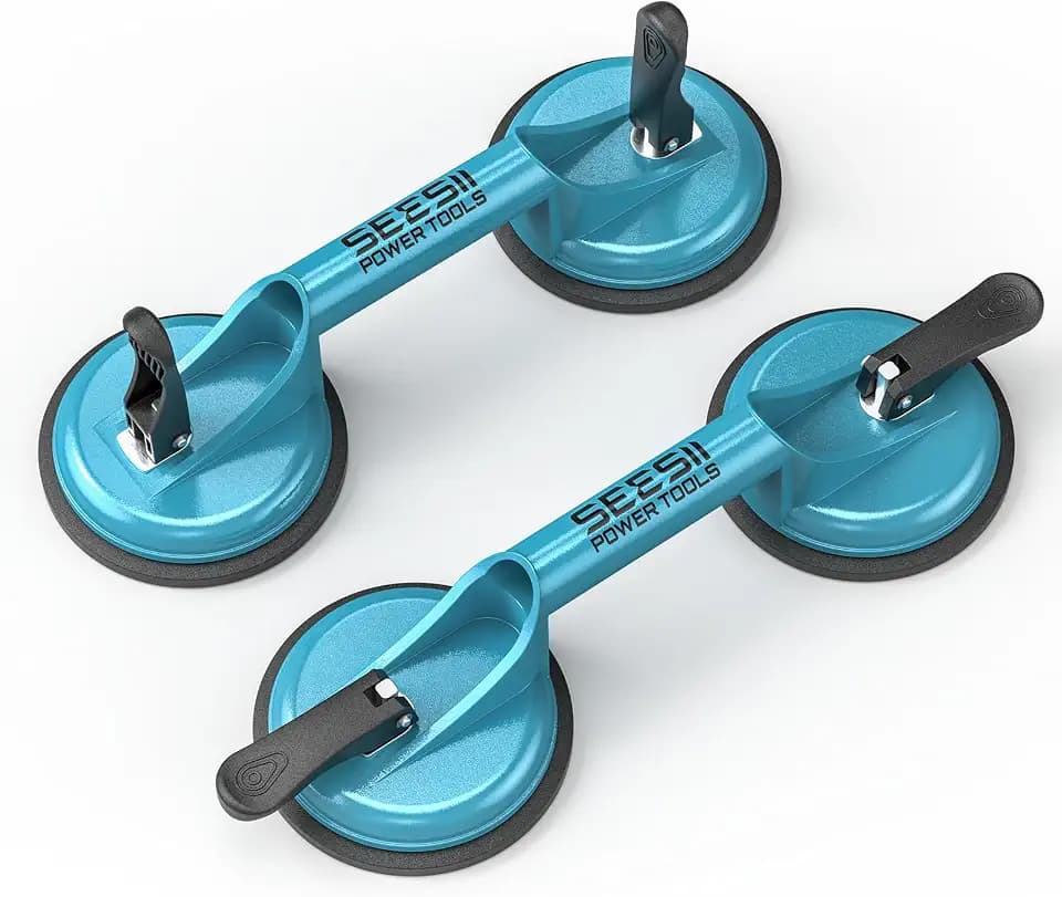 SEESII Glass Suction cups, Tile Suction Cup Tool with Aluminum Handle