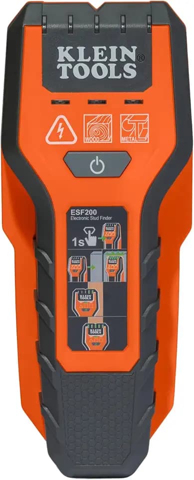 Klein Tools ESF200 Multi-Scan Stud Finder and Wall Scanner with LED Indicators, Fast Auto-Calibration, Detects Wood, Metal, and Live AC, One-Handed Operation, Compact Wall Detector