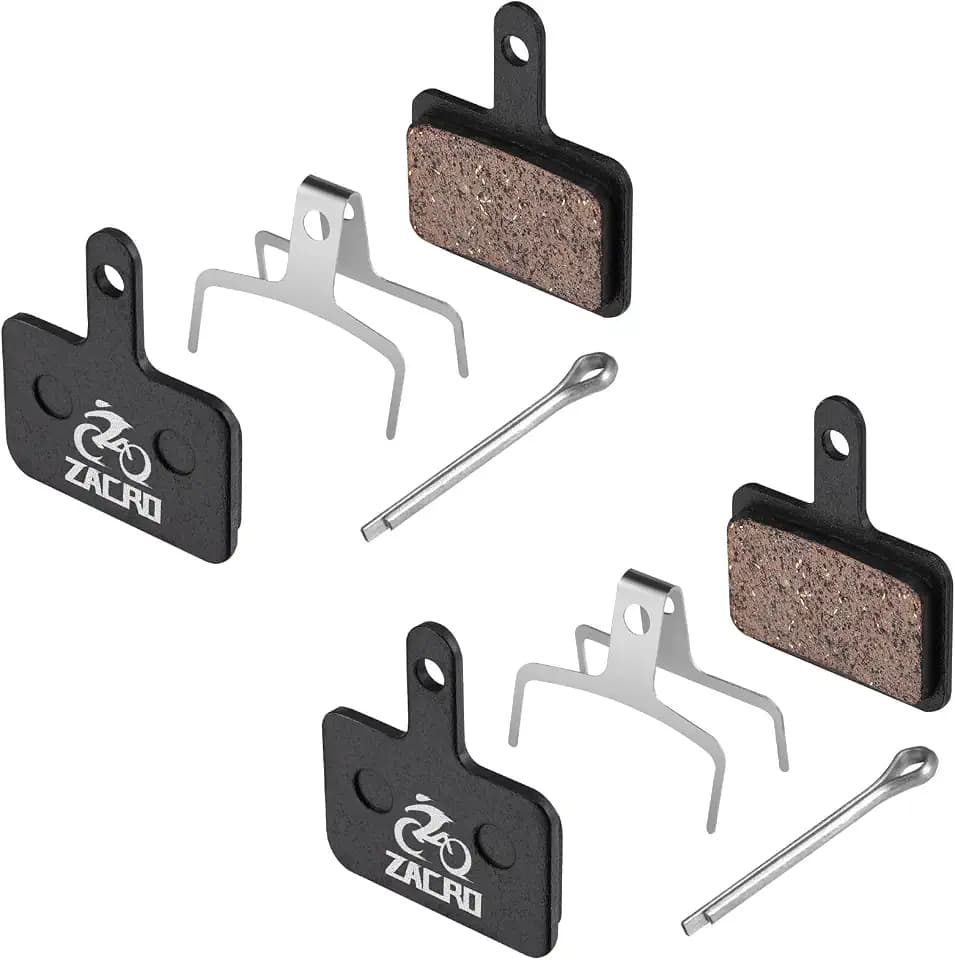 Zacro 2/4 Pairs Bike Brake Pads, Ceramic Bicycle Disc Brake Pads Fit for Tektro Shimano TRP Deore Br-M575 B01s Mt200 M525 M515 T615 T675 M505 M495 M486 M485, Mountain MTB Ebike Brake Pads Replacement