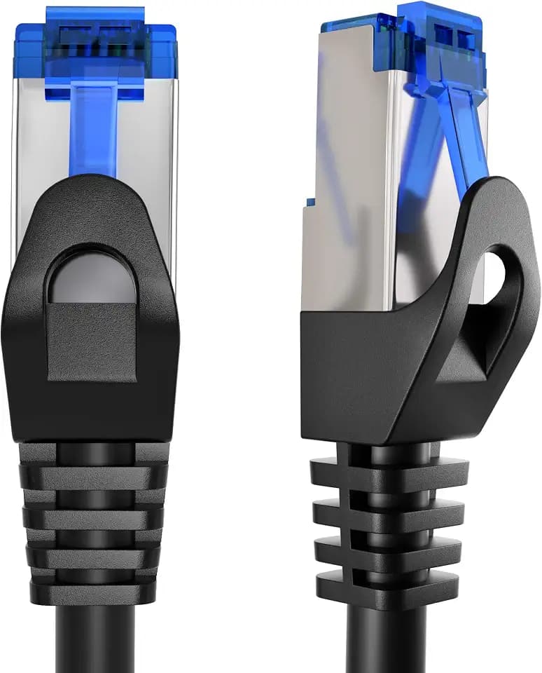 KabelDirekt – LAN & Netzwerkkabel – 22,5m – Gigabit, RJ45, Schwarz/Silber